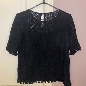Banana Republic Black Pom-Pom Shirt